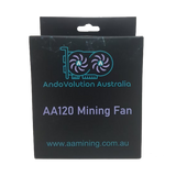 AA120 Mining Fan AndoVolution Australia High Flow low noise low power GPU mining Fans - AndoVolution Australia - GPU Risers - crypto mining - Located: North Lakes, Brisbane, QLD, Australia